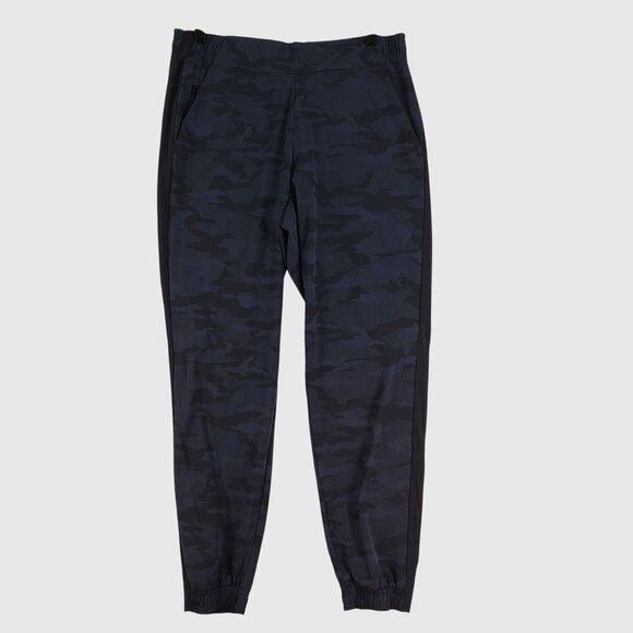 Athleta Brooklyn Camo Jogger Textured Navy Blue Comfort Sport Travel Size 12 - Picture 4 of 11